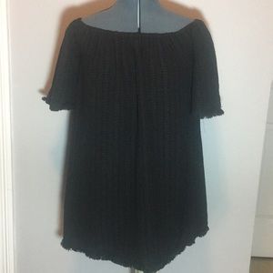 English Factory little black dress off shoulder